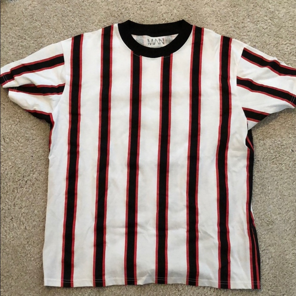 boohooMAN striped t-shirt